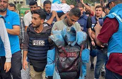 ۲ کشته در حمله رژیم صهیونیستی به چادر خبرنگاران