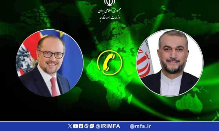 گفت‌وگوی تلفنی وزرای امور خارجه ایران و اتریش
