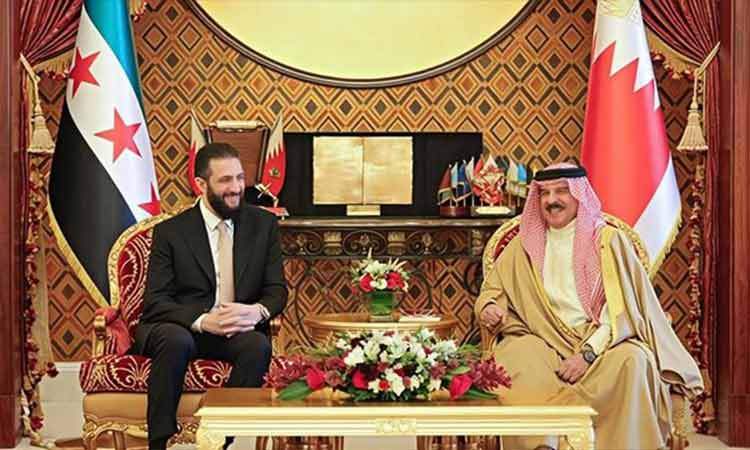 دیدار الجولانی با پادشاه بحرین در منامه