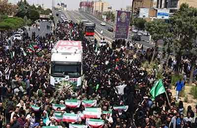 مردم در مراسم تشییع اقتدار ملی پیام وحدت و استقامت را صادر کردند