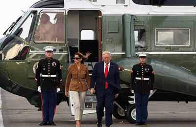 بروز نقص فنی برای هلیکوپتر حامل ترامپ در سفر به انگلیس